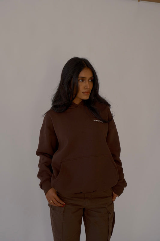 Boxy Unisex Oversized Hoodie - Mocha