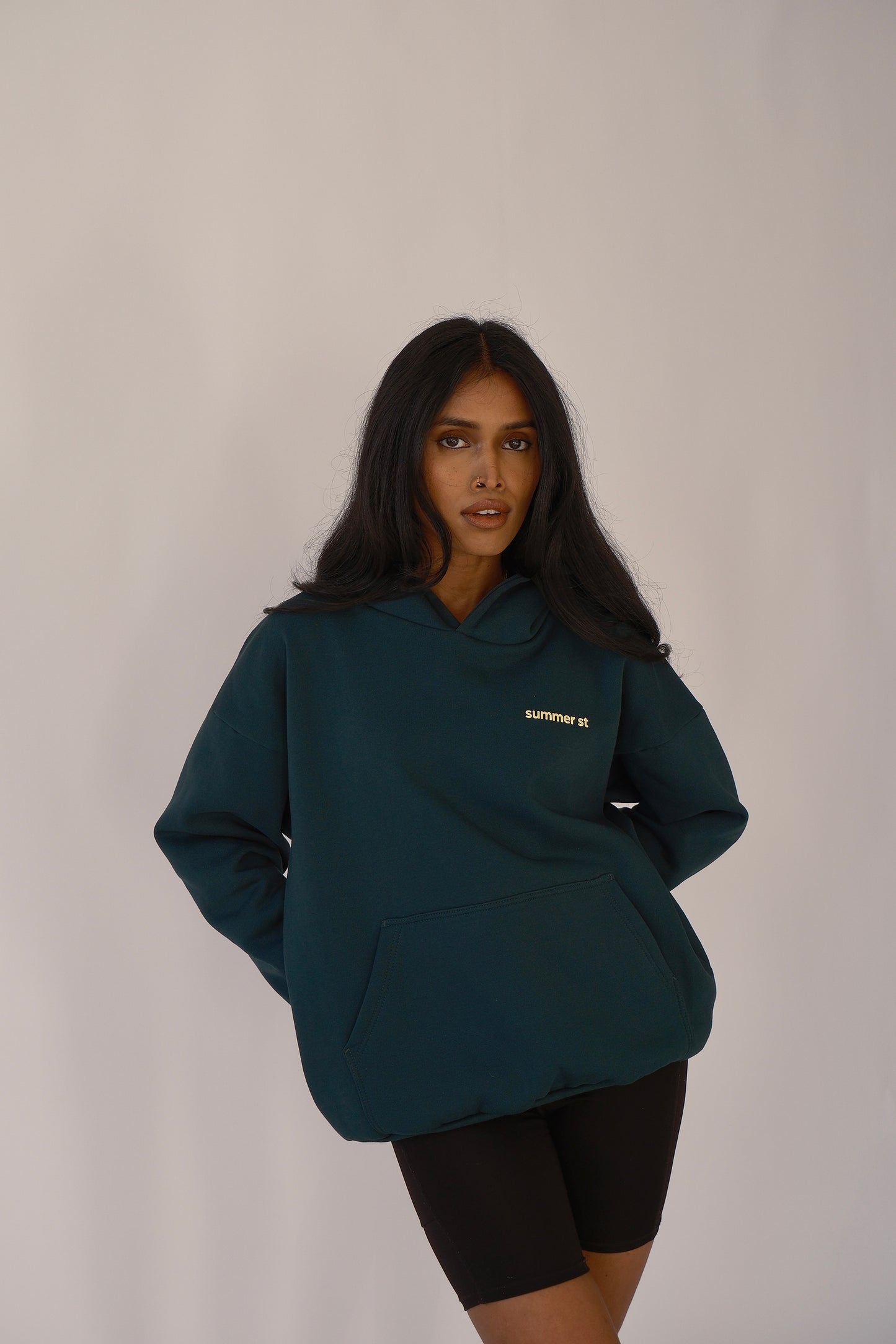 Boxy Unisex Oversized Hoodie - Forest Green