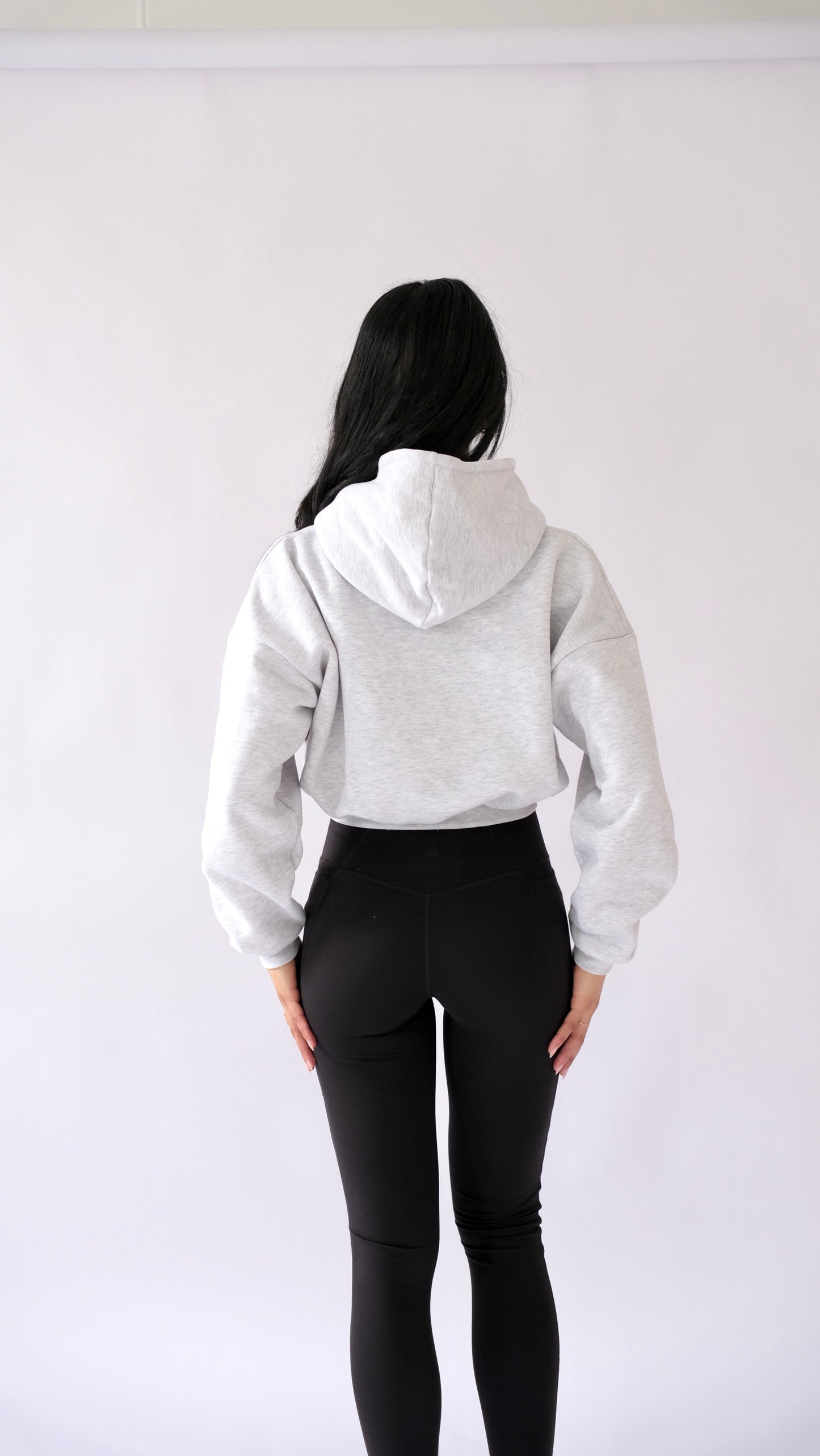 [PRE-ORDER] Cozy Cropped Hoodie - Grey Marle